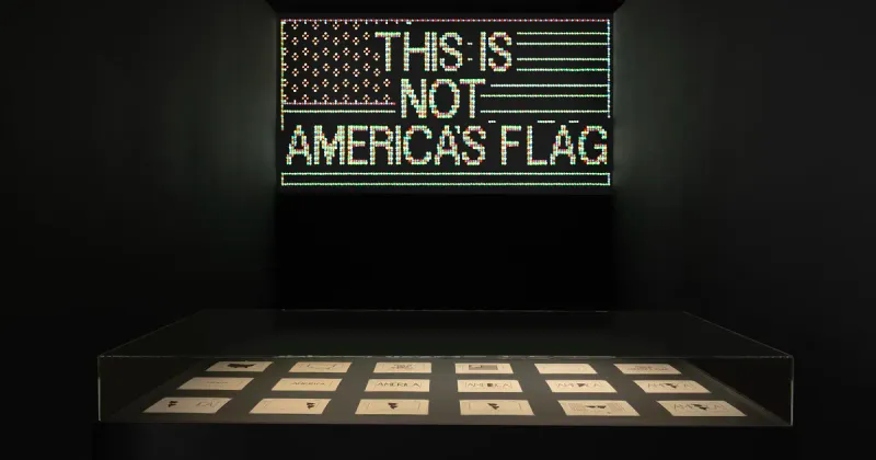 A Logo for America, 1987, Alfredo Jaar