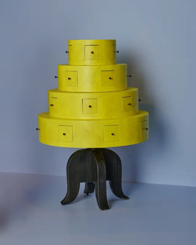 Art + Furniture: Designers, Makers, and Advocates, Alex Locadia, Dakota Jackson, Dan Friedman, David N. Ebner, Donald Judd, Elizabeth Browning Jackson, Forrest Myers, Gaetano Pesce, Howard Meister, James Hong, Jim Cole, Laura Johnson Drake, Michele Oka Doner, Rafael Barrios, Richard Snyder, Terence Main, Thomas Hucker, Tom Loeser, Wendell Castle, Wendy Maruyama